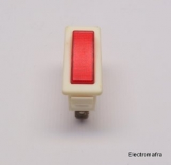 Interruptor simples com luz 250 Volts AC 10 Amp vermelho NIP HDKWS210