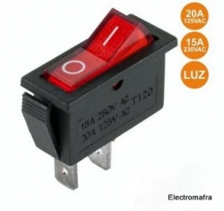 Interruptor basculante com luz 15A-250V PROK ITR014R