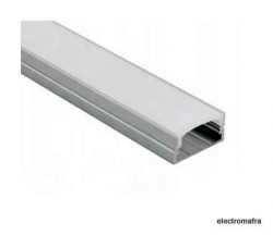 Perfil alumínio em U com difusor Transparente 2 metros EM LED777/4TP